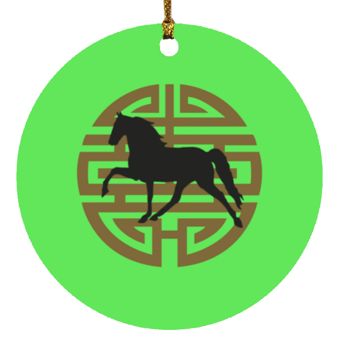 Tennessee Walking Horse Pleasure on Japanese Art SUBORNC Circle Ornament