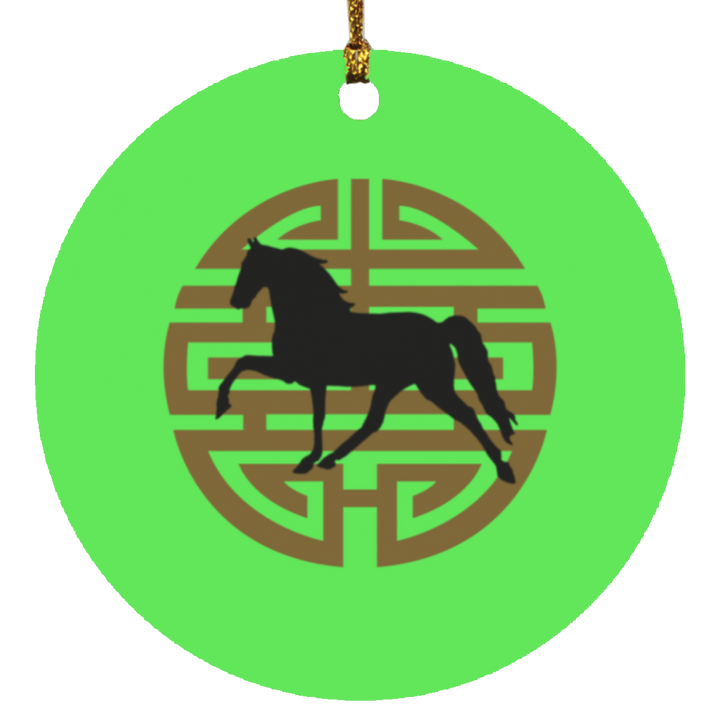 Tennessee Walking Horse Pleasure on Japanese Art SUBORNC Circle Ornament