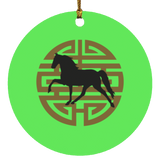 Tennessee Walking Horse Pleasure on Japanese Art SUBORNC Circle Ornament