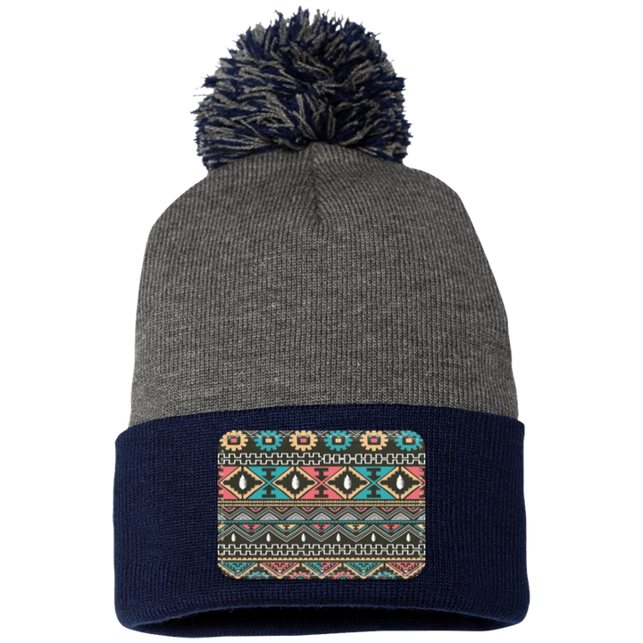 AZTEC 1 SP15 Pom Pom Knit Cap - Patch