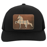 AMERICAN SADDLEBRED LEATHER PATCH (BURBURY) 104C Trucker Snap Back - Patch