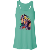 EQUINE ABSTRACT 1 4HORSE B8800 Flowy Racerback Tank