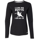 I LIKE BIG BUTTS (wht) 64LTTX Ladies’ Essential Dri-Power Long Sleeve Tee