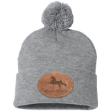AMERICAN SADDLEBRED ON LEATHER SP15 Pom Pom Knit Cap - Patch