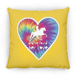 SHE FOUND HER LOVE TWH PLEASURE HEART ZP18 Large Square Pillow