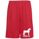 MORGAN 2 1428 Moisture-Wicking Pocketed 9 inch Inseam Training Shorts