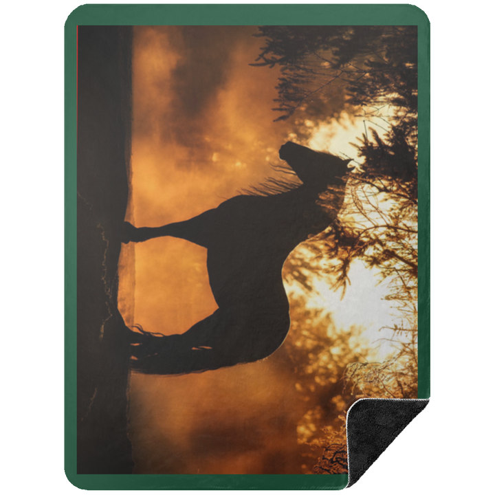 BLACK HORSE 1 BSHL Premium Black Sherpa Blanket 60x80