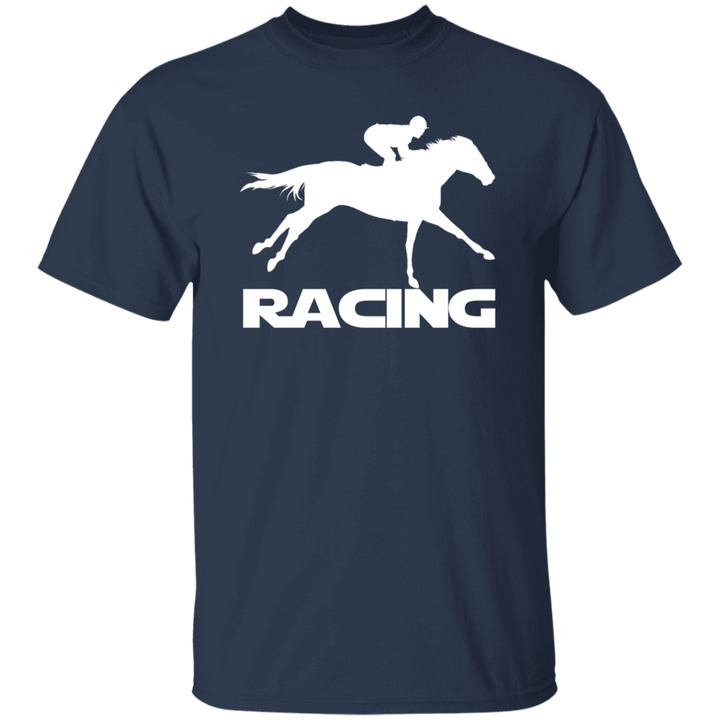 RACING (white) 4HORSE G500 5.3 oz. T-Shirt