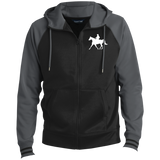 Missouri Fox Trotter WITH MALE RIDER WHITE ST236 Men's Sport-Wick® Full-Zip Hooded Jacket