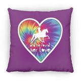 SHE FOUND HER LOVE TWH PLEASURE HEART ZP18 Large Square Pillow
