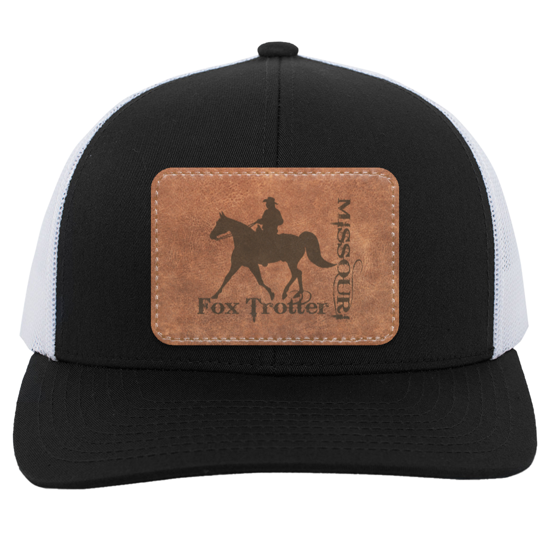 MISSOURI FOX TROTTER ON LEATHER 104C Trucker Snap Back - Patch