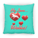 MY LOVE WALKS (Pleasure) ZP18 Large Square Pillow