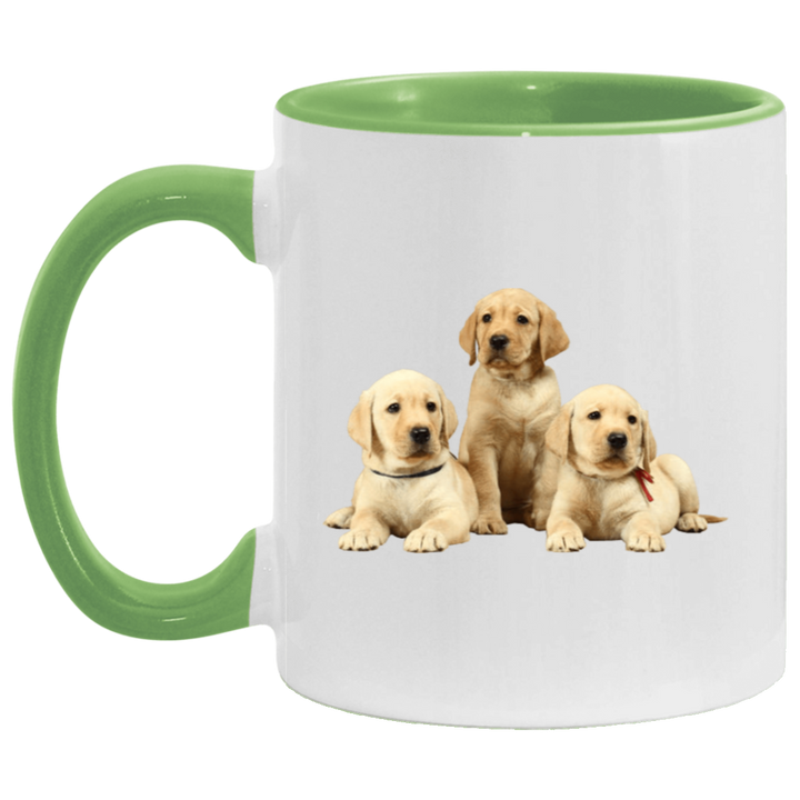 YELLOW LAB PUPS 1 AM11OZ 11 oz. Accent Mug