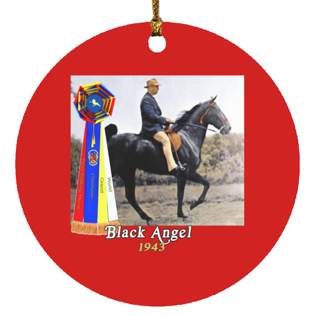 WGC BLACK ANGEL SUBORNC Circle Ornament