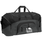 I RIDE AN AMERICAN SADDLEBRED (WHITE) BG99 Colorblock Sport Duffel