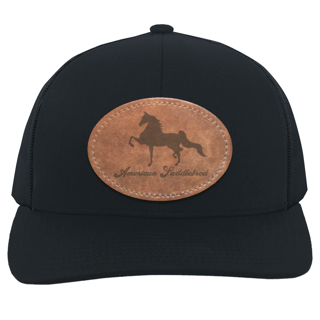 AMERICAN SADDLEBRED ON LEATHER 104C Trucker Snap Back - Patch