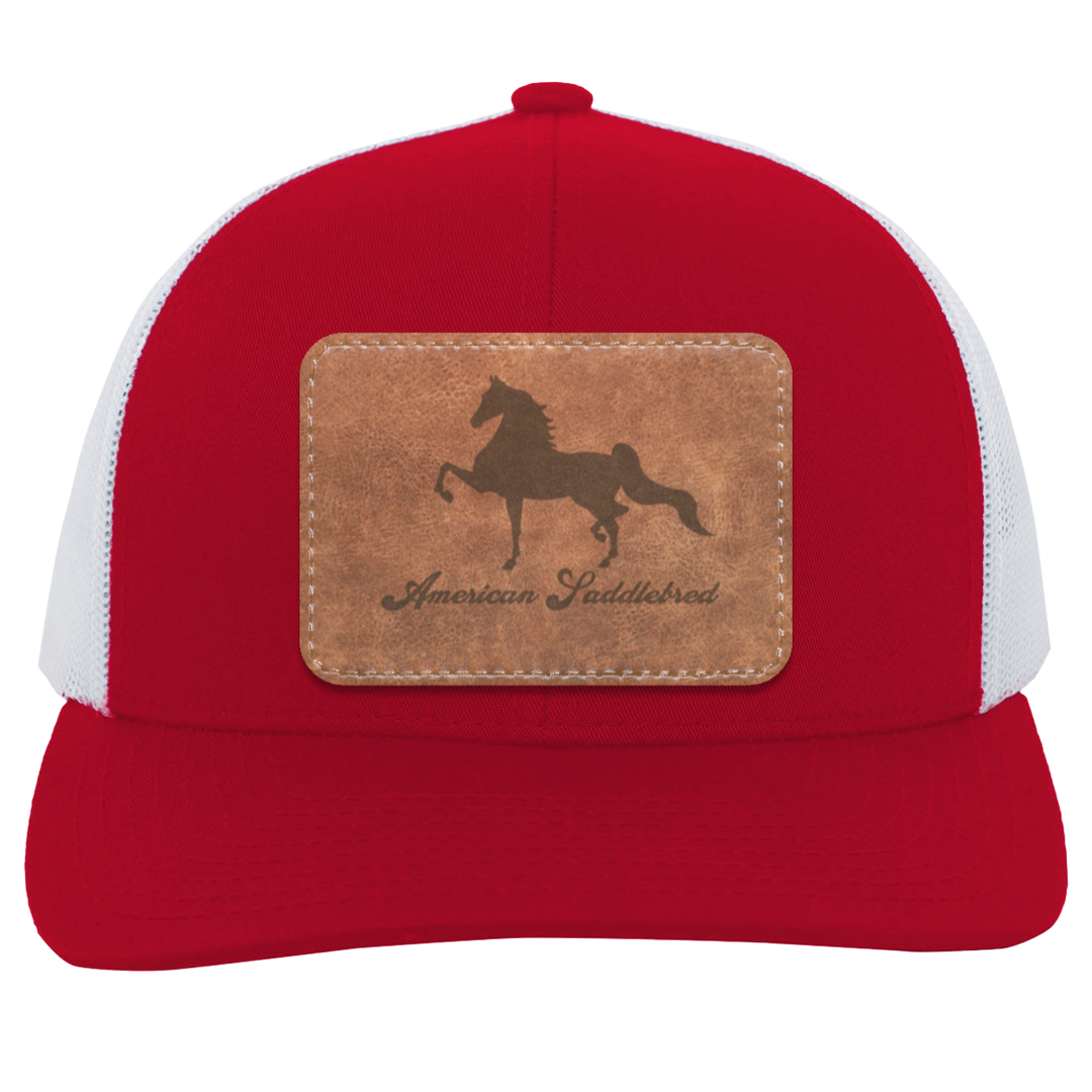 AMERICAN SADDLEBRED ON LEATHER 104C Trucker Snap Back - Patch