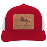 AMERICAN SADDLEBRED ON LEATHER 104C Trucker Snap Back - Patch