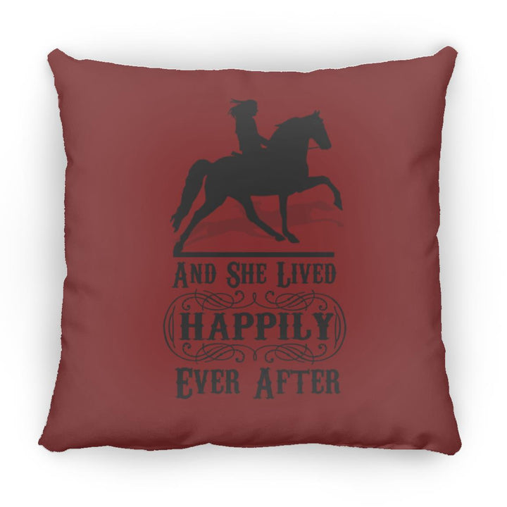 HAPPILY EVER AFTER (TWH Pleasure) Blk ZP16 Medium Square Pillow