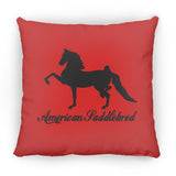 American Saddlebred 2 (black) ZP14 Small Square Pillow