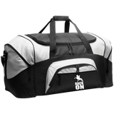 RACK ON RACKING (WHITE ART) BG99 Colorblock Sport Duffel