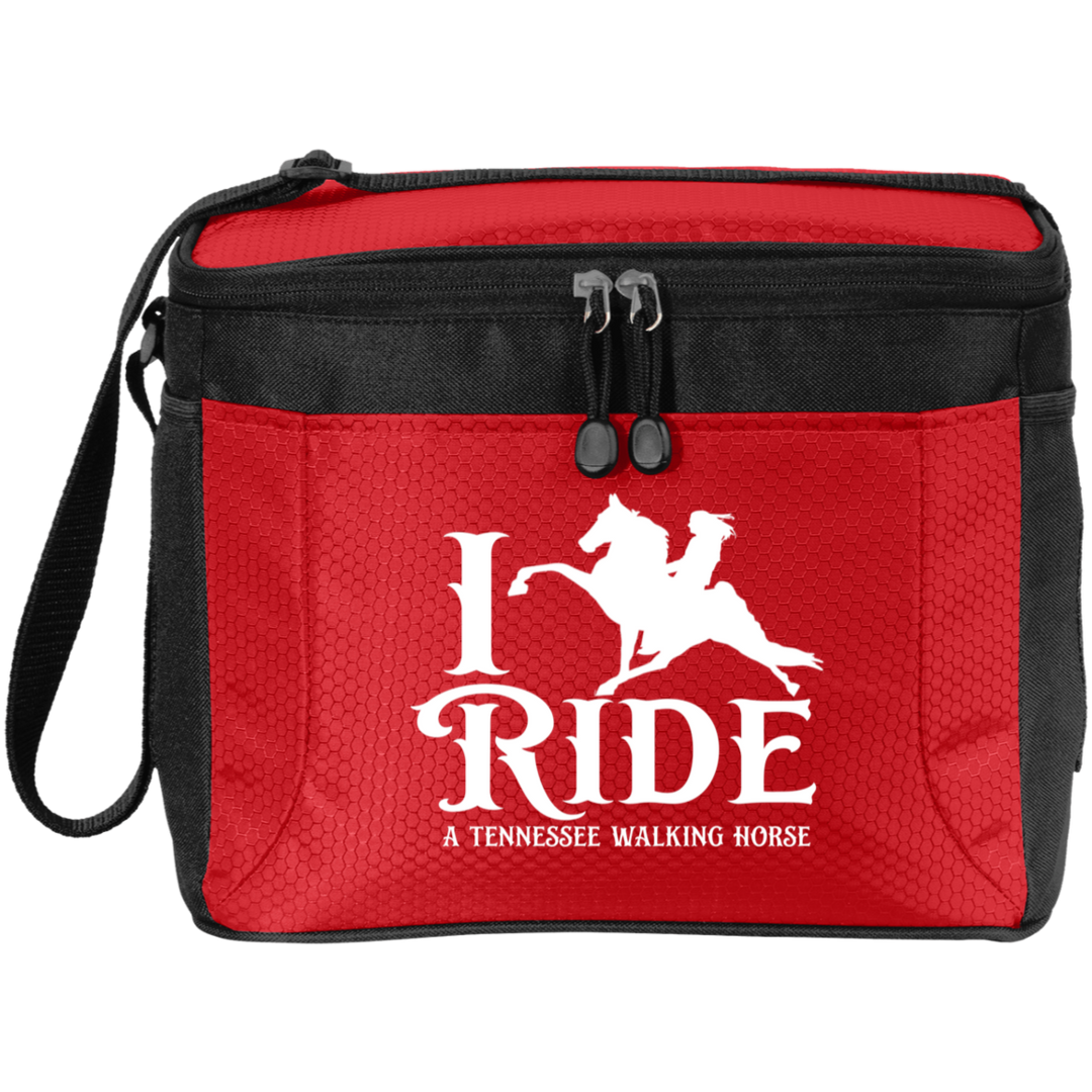 I RIDE A WALKING HORSE B (WHITE) BG513 12-Pack Cooler