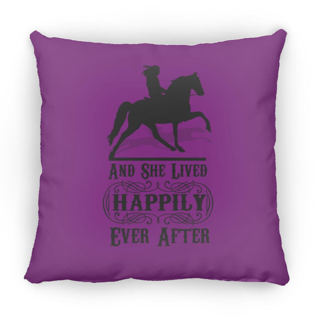 HAPPILY EVER AFTER (TWH Pleasure) Blk ZP14 Small Square Pillow