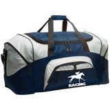 RACING (white) 4HORSE BG99 Colorblock Sport Duffel