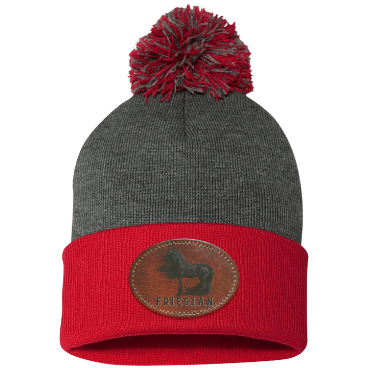 FRIESIAN ON LEATHER SP15 Pom Pom Knit Cap - Patch