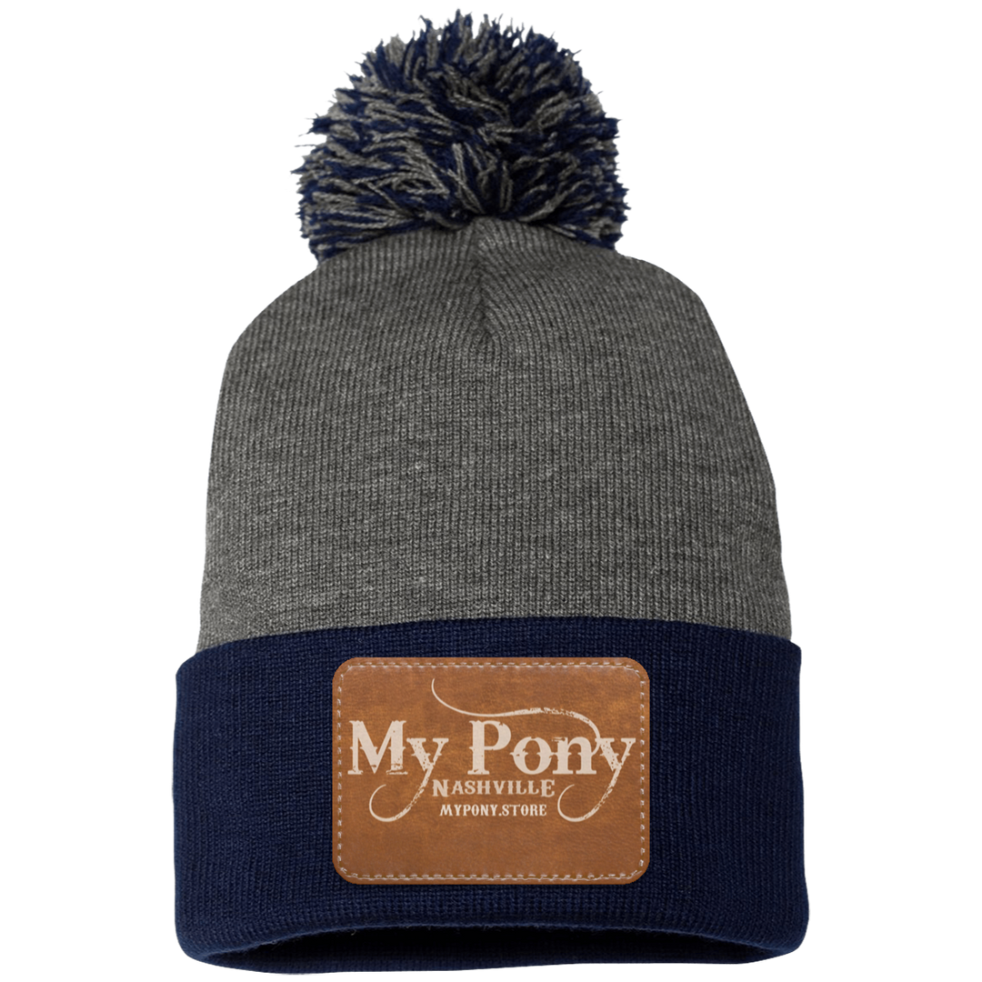 MY PONY NASHVILLE SP15 Pom Pom Knit Cap - Patch