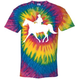 Missouri Fox Trotter WITH MALE RIDER WHITE CD100Y Youth Tie Dye T-Shirt