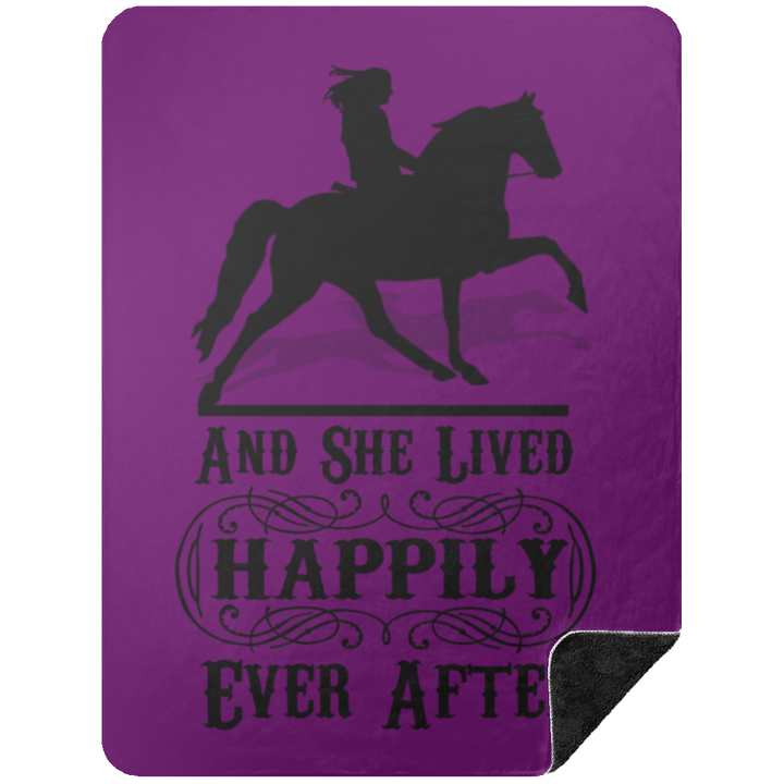 SHE LIVED HAPPILY EVER AFTER BLANKET TWH PLEASURE BSHL Premium Black Sherpa Blanket 60x80
