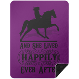 SHE LIVED HAPPILY EVER AFTER BLANKET TWH PLEASURE BSHL Premium Black Sherpa Blanket 60x80