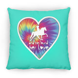 SHE FOUND HER LOVE TWH PLEASURE HEART ZP14 Small Square Pillow