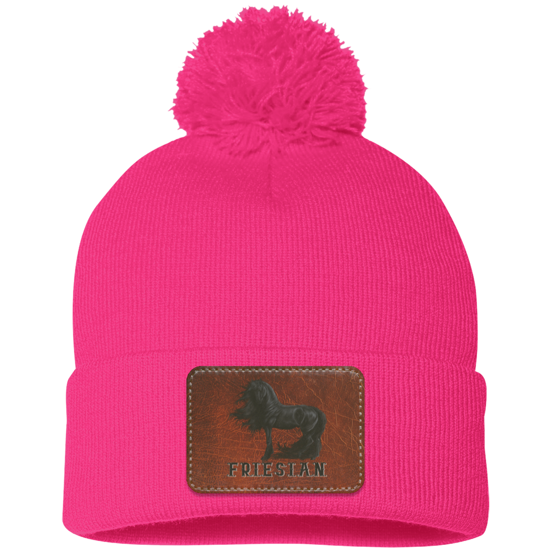 FRIESIAN ON LEATHER SP15 Pom Pom Knit Cap - Patch