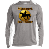 MISSOURI FOX TROTTER 1 ST361LS Long Sleeve Heather Colorblock Performance Tee