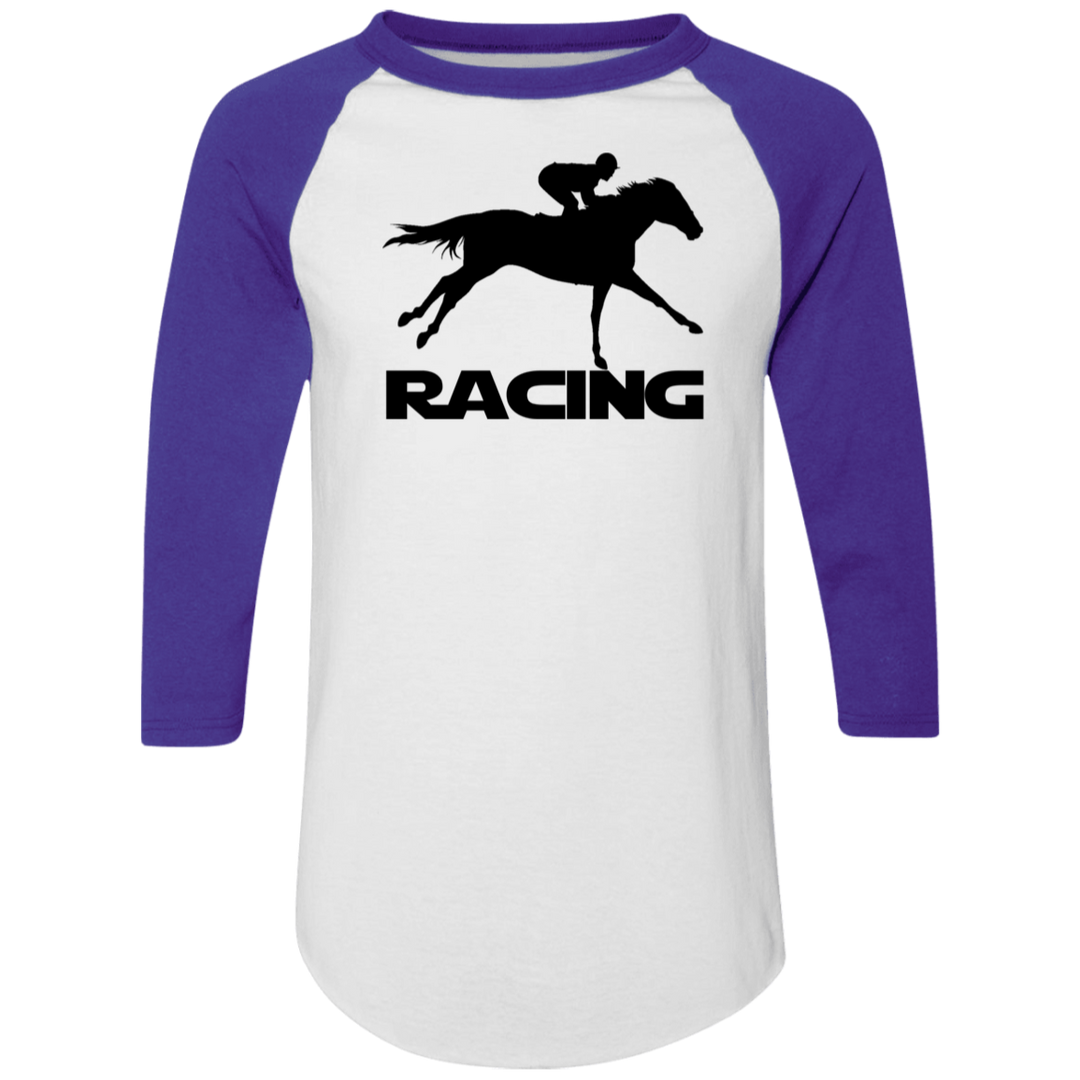 RACING (BLACK) 4HORSE 4420 Colorblock Raglan Jersey