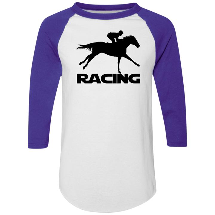 RACING (BLACK) 4HORSE 4420 Colorblock Raglan Jersey