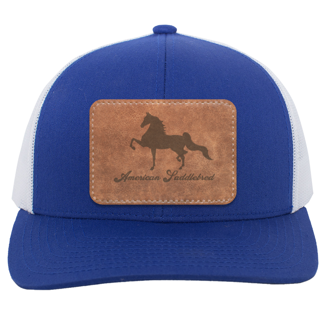 AMERICAN SADDLEBRED ON LEATHER 104C Trucker Snap Back - Patch