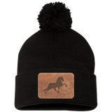 TENNESSEE WALKING HORSE PERFORMANCE LEATHER SP15 Pom Pom Knit Cap - Patch