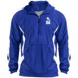 RACK ON RACKING (WHITE ART) JST63 Unisex Colorblock Raglan Anorak