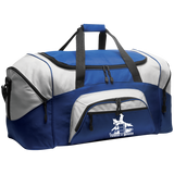 TURNIN AND BURNIN BARREL RACING (white) 4HORSE BG99 Colorblock Sport Duffel
