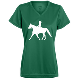 Missouri Fox Trotter LADY FINAL ART WHITE 1790 Ladies’ Moisture-Wicking V-Neck Tee