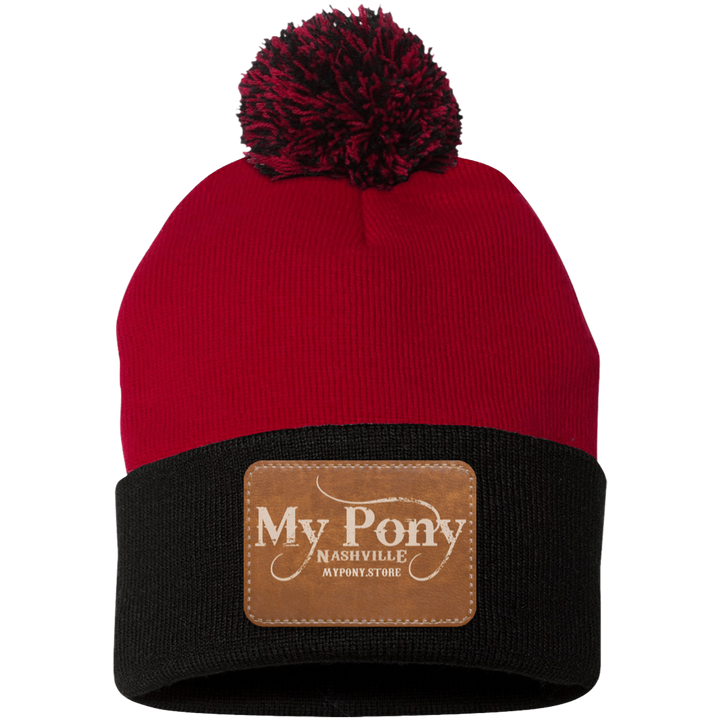 MY PONY NASHVILLE SP15 Pom Pom Knit Cap - Patch