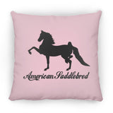 American Saddlebred 2 (black) ZP16 Medium Square Pillow