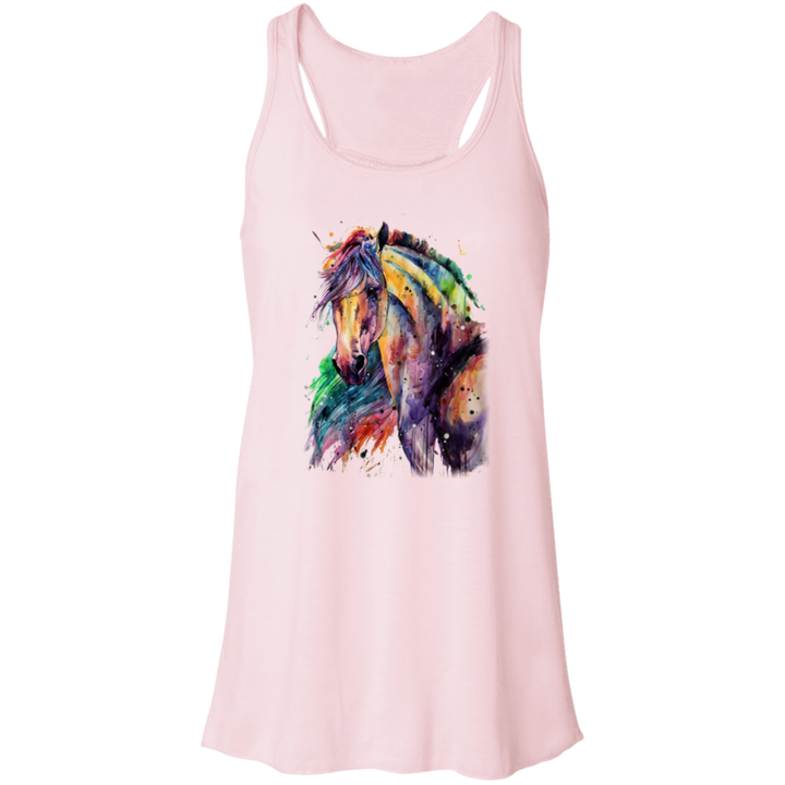 EQUINE ABSTRACT 1 4HORSE B8800 Flowy Racerback Tank