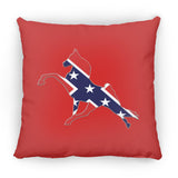 Rebel on the Rail Tennessee Walking Horse Performance ZP18 Large Square Pillow