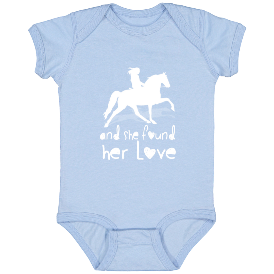 SHE FOUND HER LOVE (TWH pleasure) white art 4424 Infant Fine Jersey Bodysuit