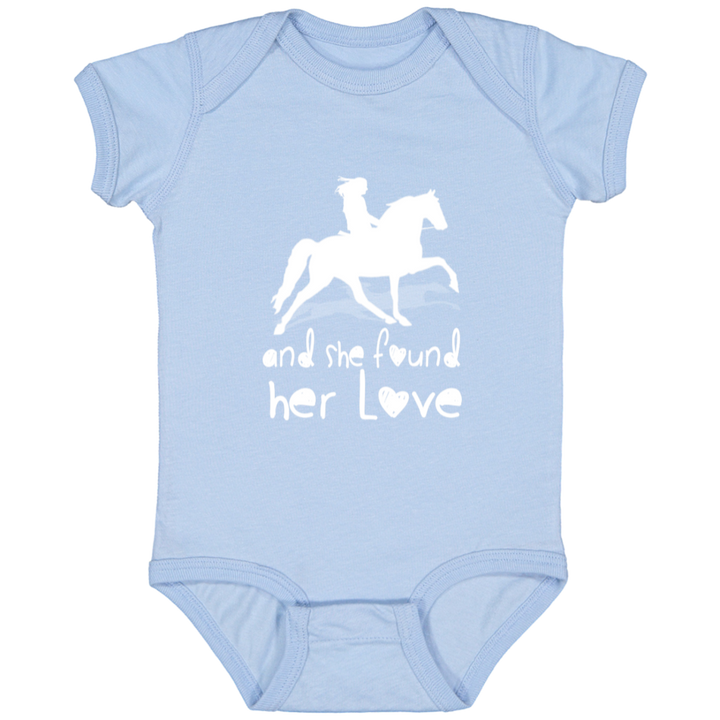 SHE FOUND HER LOVE (TWH pleasure) white art 4424 Infant Fine Jersey Bodysuit