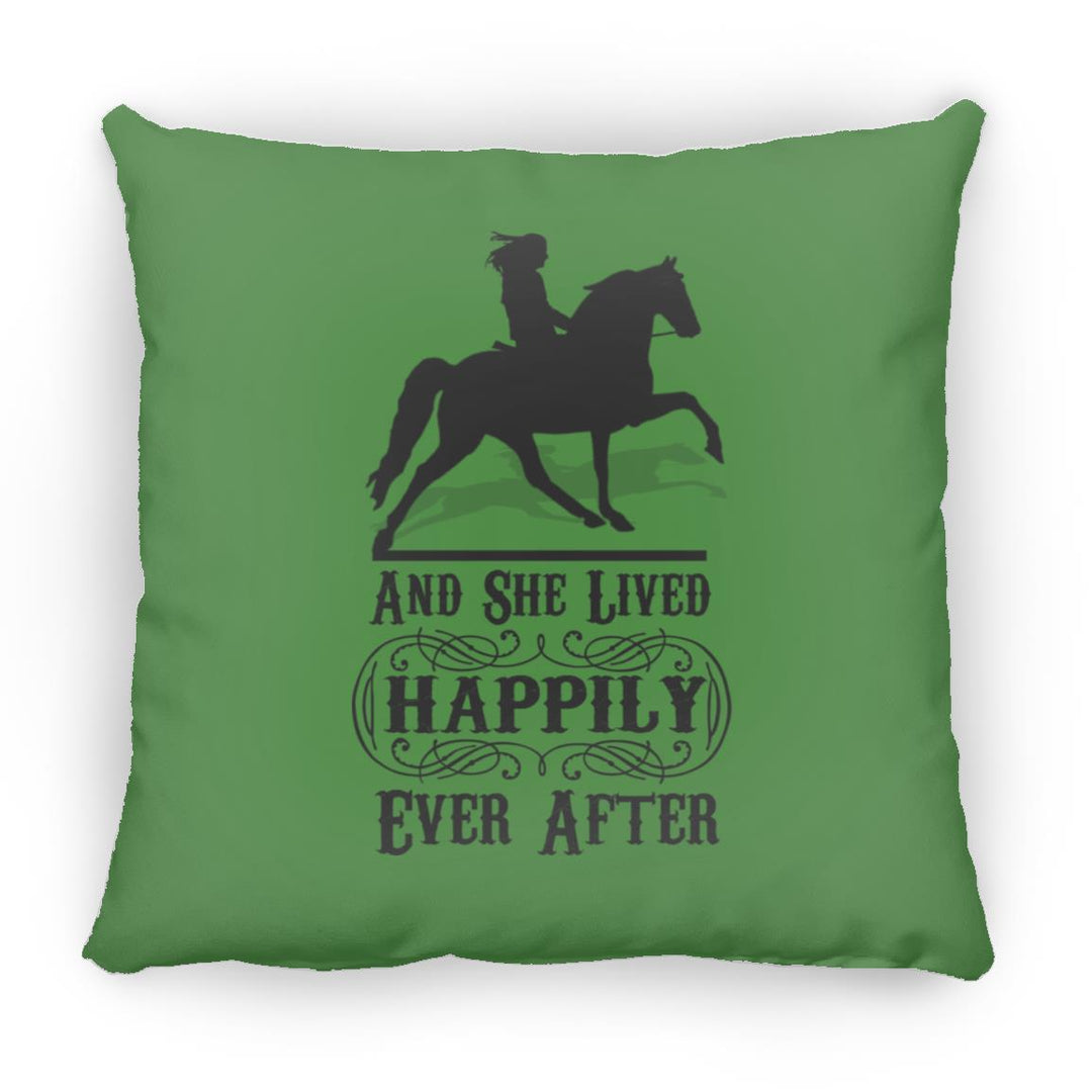 HAPPILY EVER AFTER (TWH Pleasure) Blk ZP18 Large Square Pillow